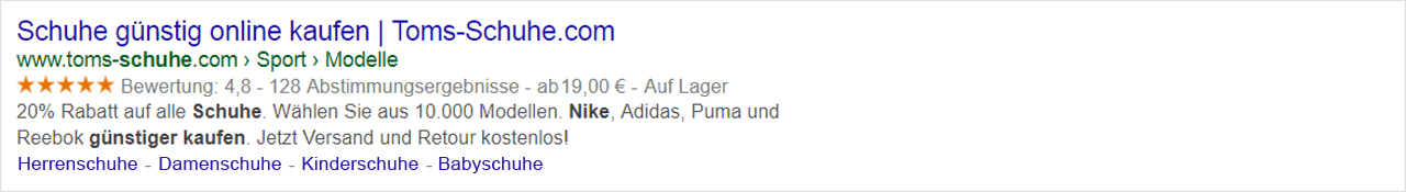 mit Rich Snippets Desktop